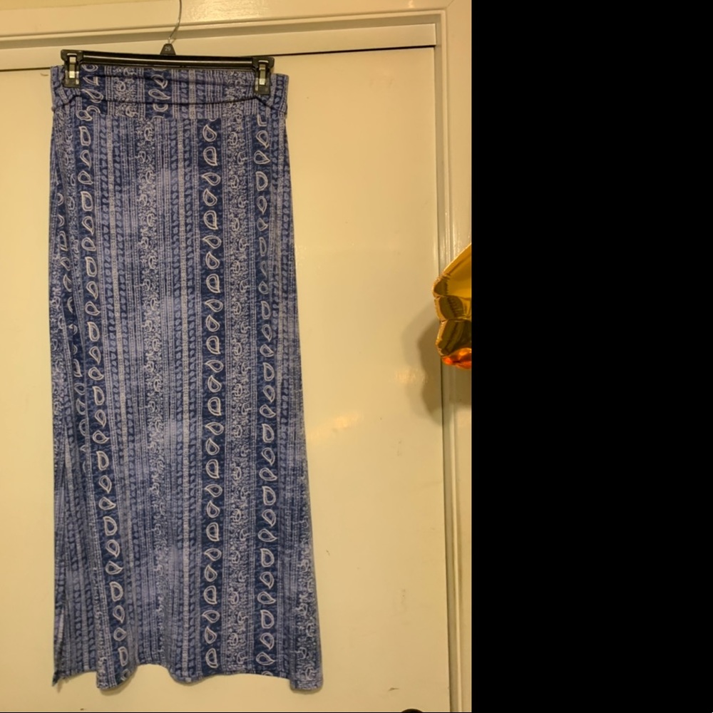 Long tribal print skirt